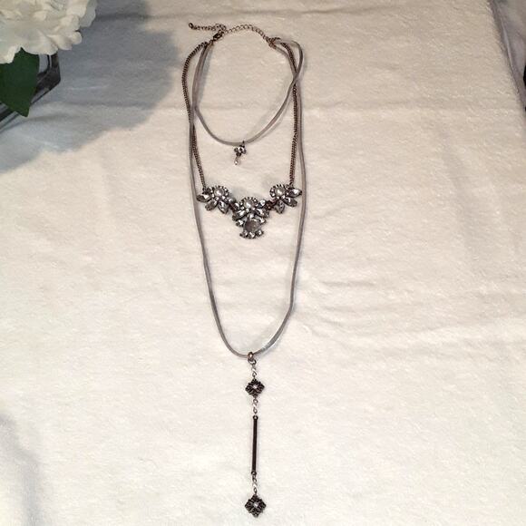 Necklace Layered Suede Charms, Beads Modern Long Length Bohemian Gyspy Elegant - Picture 6 of 11